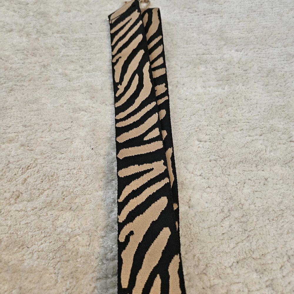 Tan AND Black Stripe CROSSBODY STRAP